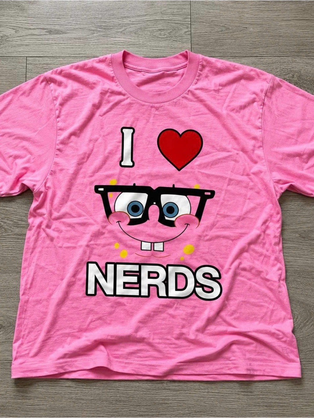 Pink "I ♥ Nerds" Graphic Tee